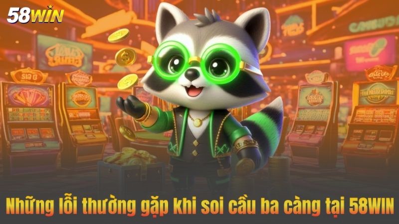 Những lỗi thường gặp khi soi cầu ba càng tại 58WIN